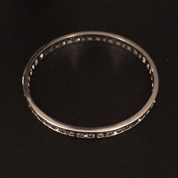 Lia Sophia silver & rhinestone bangle - Picture 2 of 2
